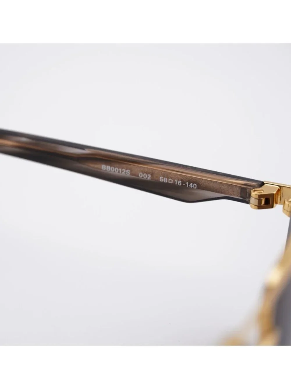 Balenciaga BB0012S 002 Unisex Sunglasses Gold Aviator Frame, Brown Lenses